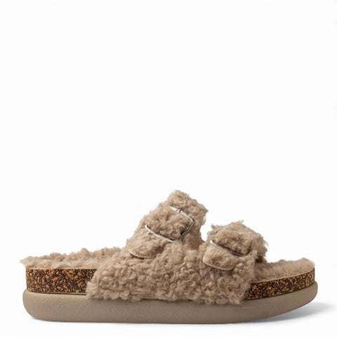 Europeon Union Women Beige Fur Slipper #4721