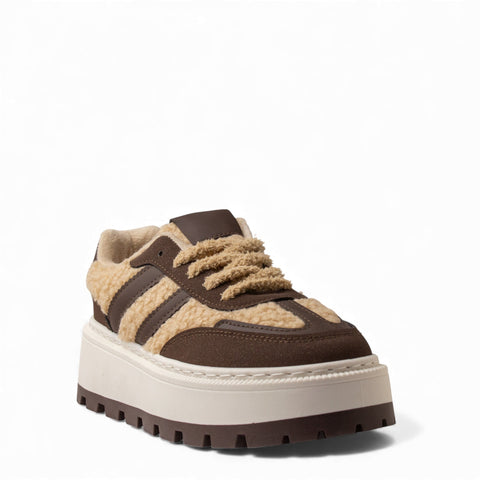 Europeon Union Women Brown Fur Shoes #4723