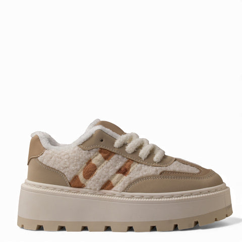 Europeon Union Women Beige Fur Shoes #4724