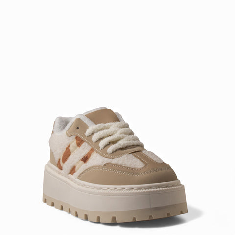 Europeon Union Women Beige Fur Shoes #4724