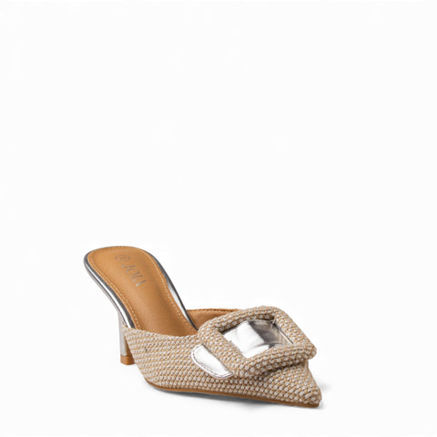 Europeon Union Women Sliver Magdool Heels #4727