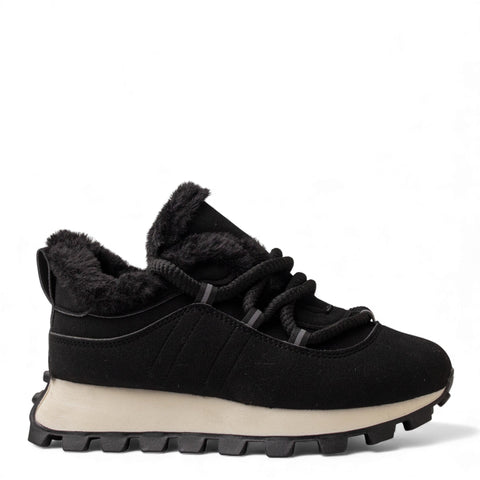 Europeon Union Women Black Chamois Shoes #4733