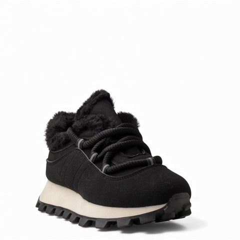 Europeon Union Women Black Chamois Shoes #4733