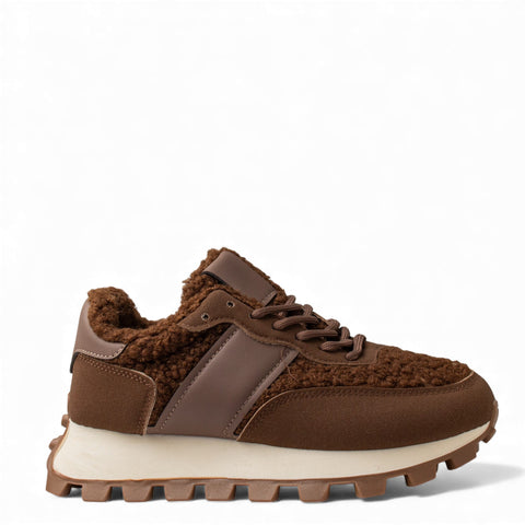 Europeon Union Women Brown Fur Shoes #4737