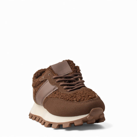 Europeon Union Women Brown Fur Shoes #4737