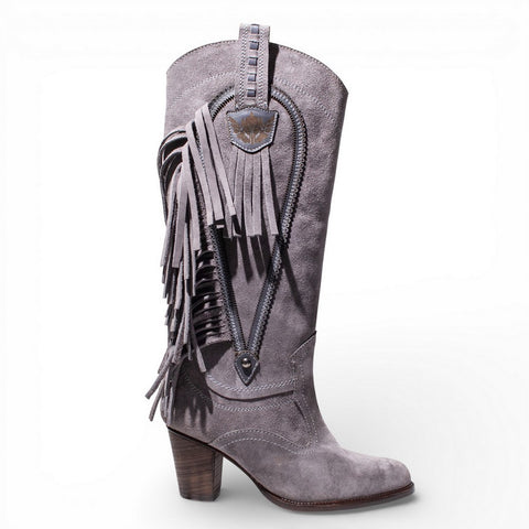 Women Grey Chamois Boot #4741