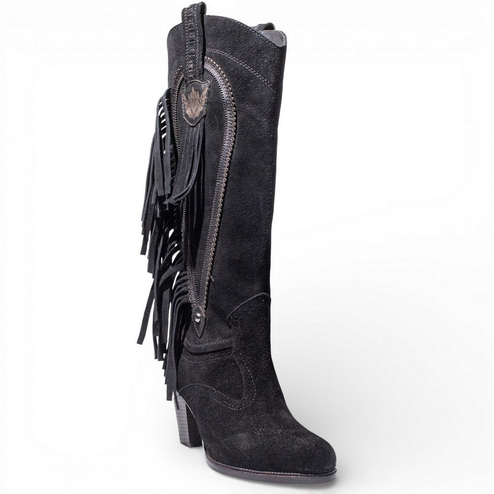 Women Black Chamois Boot #4744