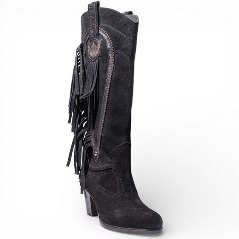 Women Black Chamois Boot #4744
