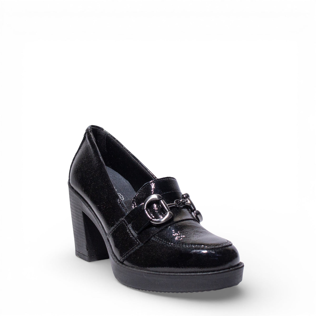 Italian Women Black VernisLeather Shoes #4745