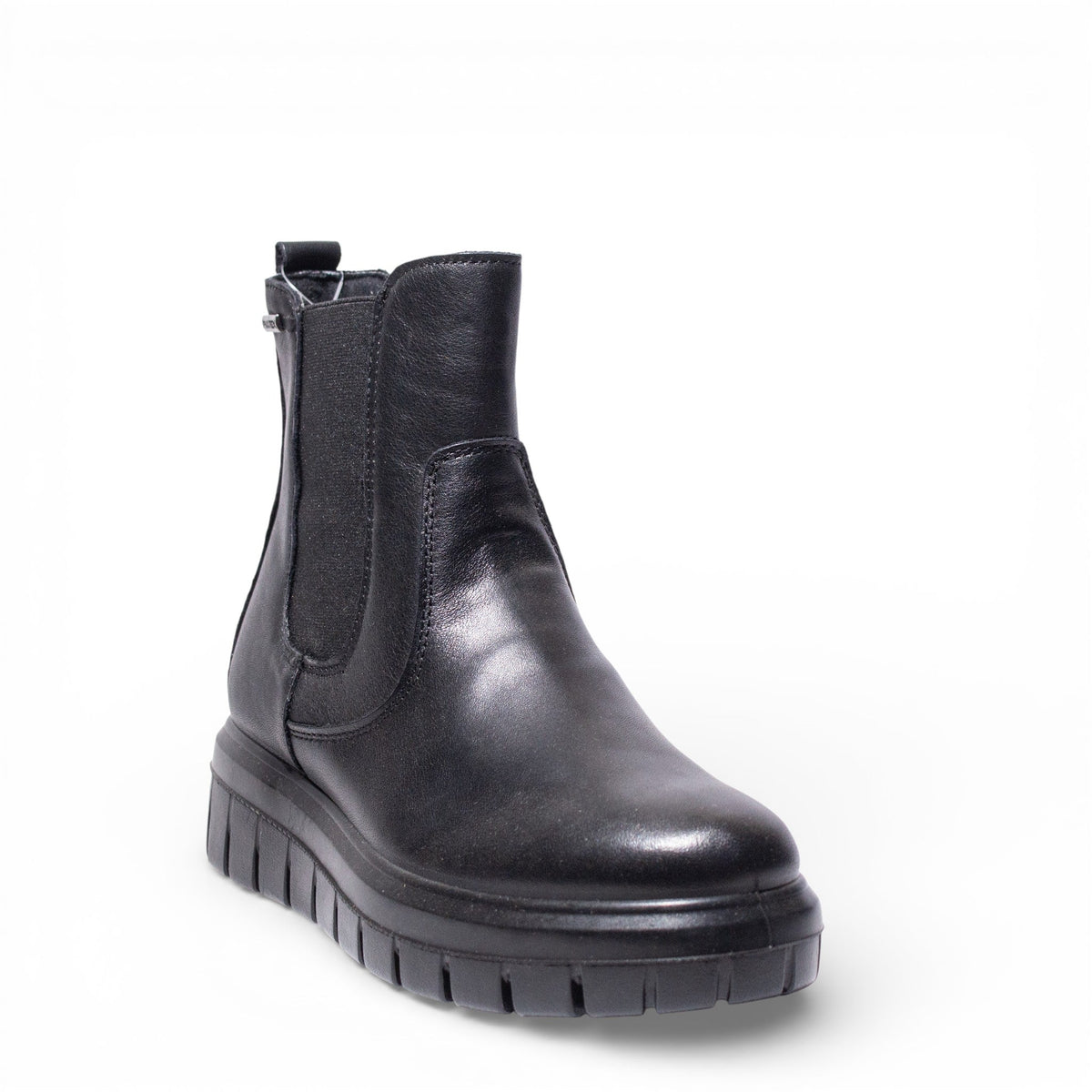 Italian Women Black Leather HalfBoot #4757