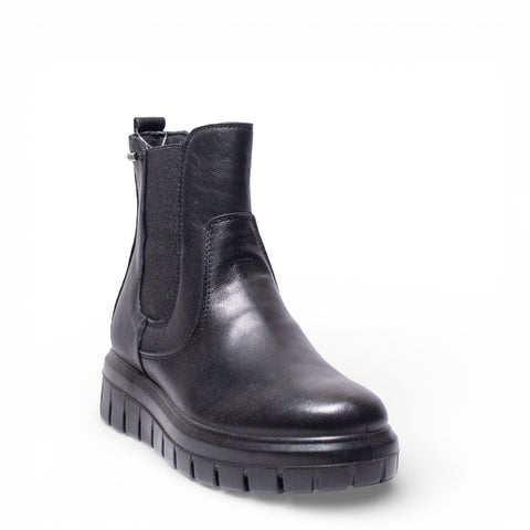 Italian Women Black Leather HalfBoot #4757