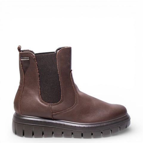 Italian Women Brown Leather HalfBoot #4759