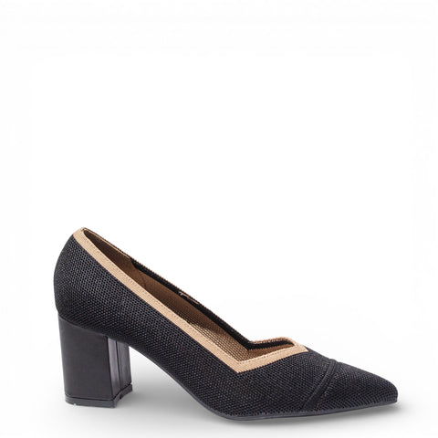 EuropeonUnion Women Black Cloth Shoes #4772