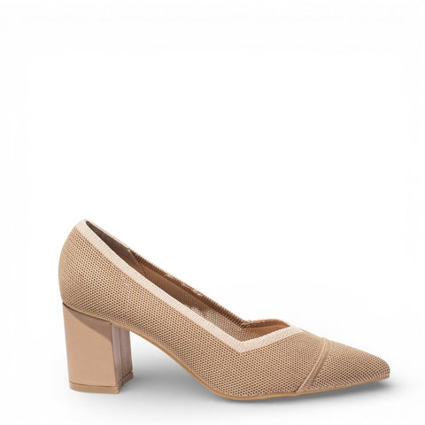 EuropeonUnion Women Beige Cloth Shoes #4773