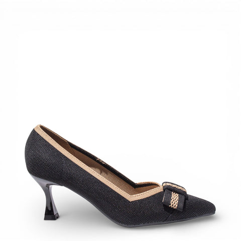 EuropeonUnion Women Black Cloth Shoes #4774