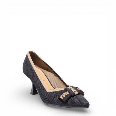 EuropeonUnion Women Black Cloth Shoes #4774