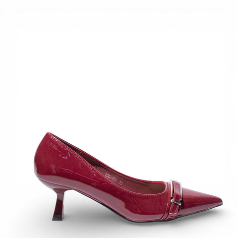 EuropeonUnion Women Maroon VernisLeather Shoes #4776