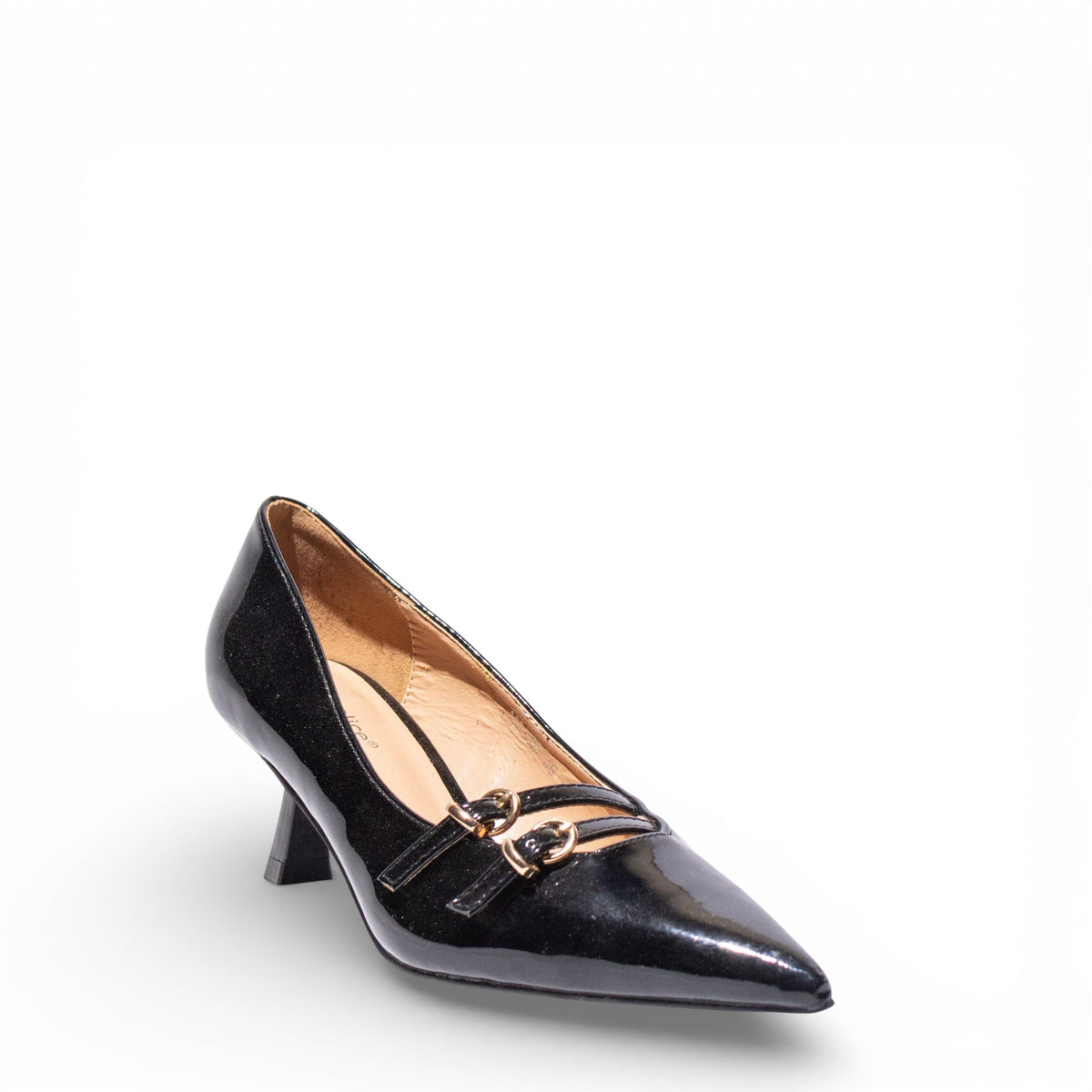 EuropeonUnion Women Black VernisLeather Shoes #4779