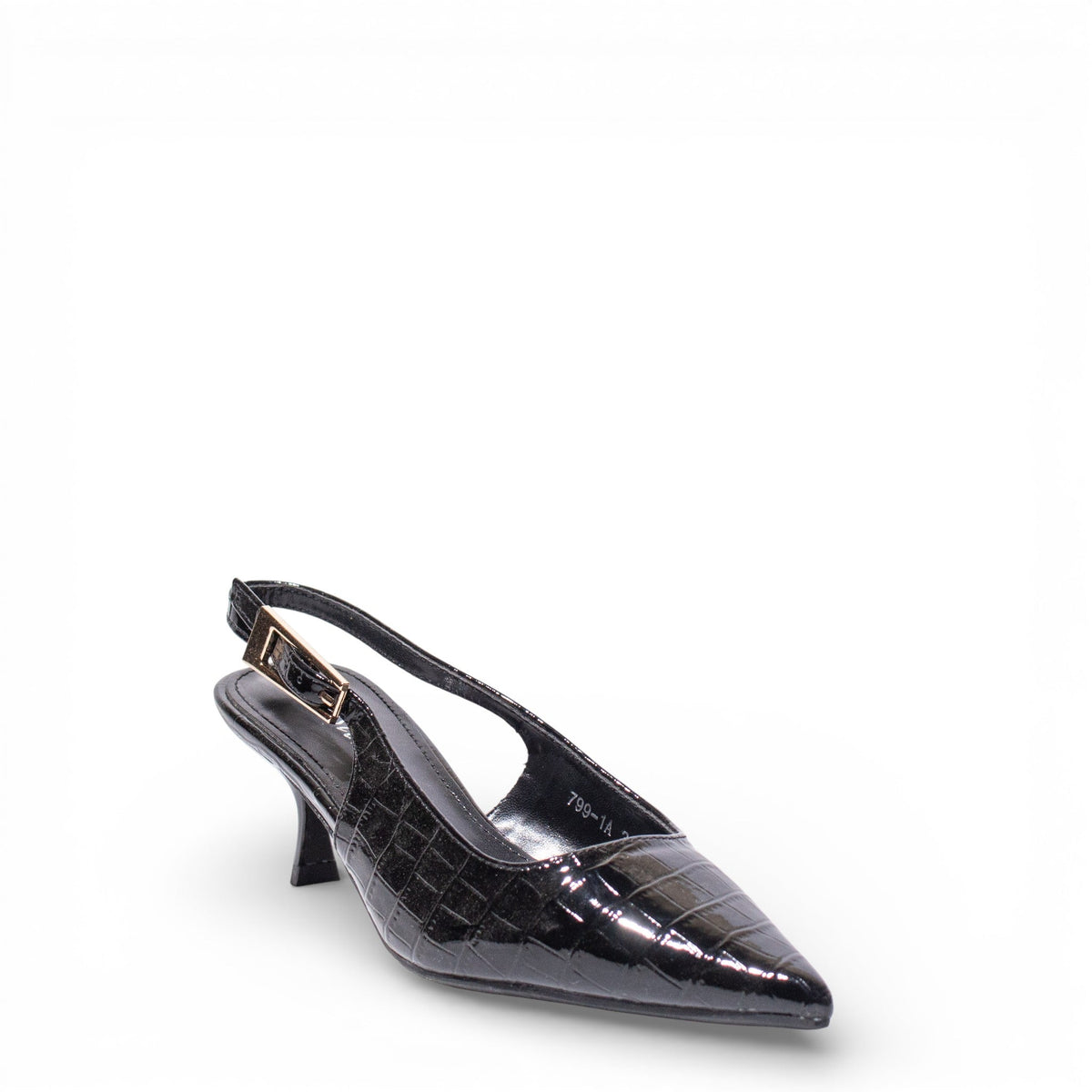 EuropeonUnion Women Black VernisLeather Heels #4783
