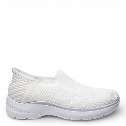EuropeonUnion Women White Cloth Shoes #4797