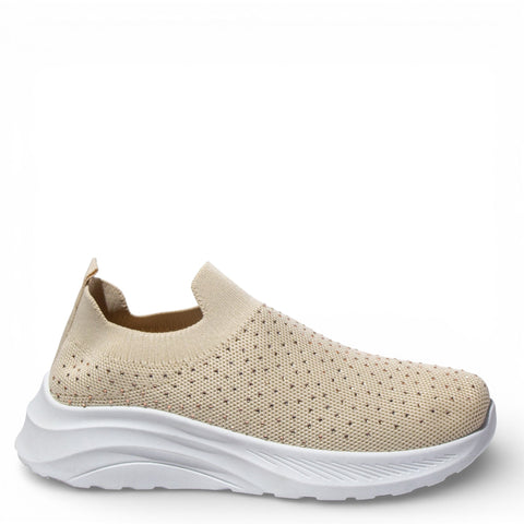 EuropeonUnion Women Beige Cloth Shoes #4798