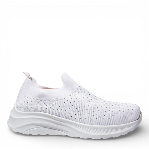 EuropeonUnion Women White Cloth Shoes #4801