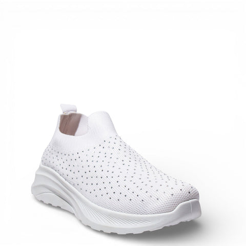EuropeonUnion Women White Cloth Shoes #4801