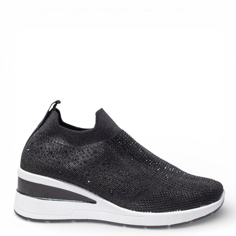 EuropeonUnion Women Black Cloth Shoes #4802