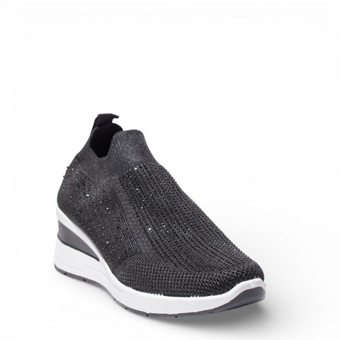 EuropeonUnion Women Black Cloth Shoes #4802