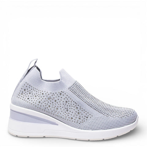 EuropeonUnion Women Grey Cloth Shoes #4804