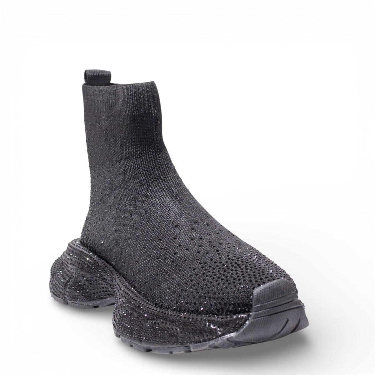 EuropeonUnion Women Black Cloth HalfBoot #4813