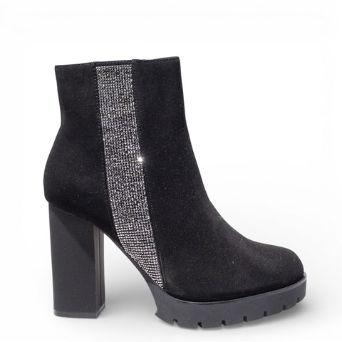 EuropeonUnion Women Black Chamois HalfBoot #4814