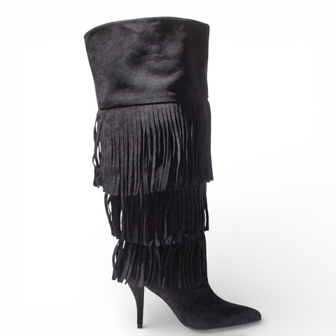 EuropeonUnion Women Black Chamois Boot #4815