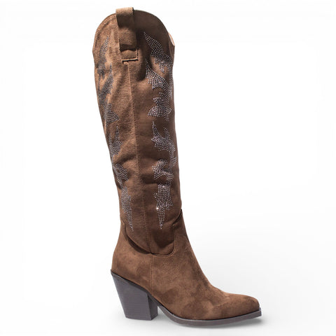 EuropeonUnion Women Brown Chamois Boot #4819