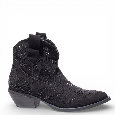 EuropeonUnion Women Black Chamois HalfBoot #4820