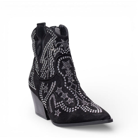 EuropeonUnion Women Black Chamois HalfBoot #4824