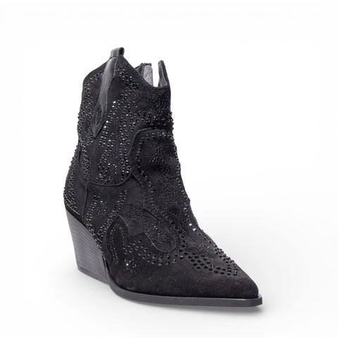 EuropeonUnion Women Black Chamois HalfBoot #4825