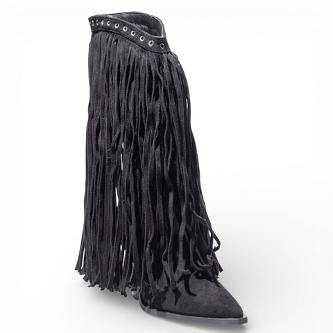 EuropeonUnion Women Black Chamois Boot #4830