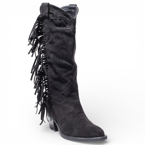 EuropeonUnion Women Black Chamois Boot #4832