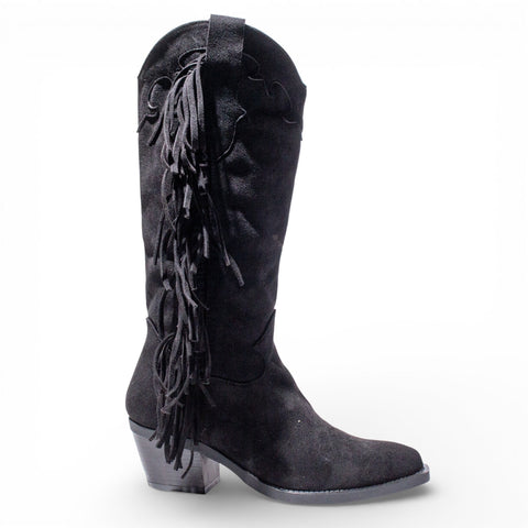 EuropeonUnion Women Black Chamois Boot #4832