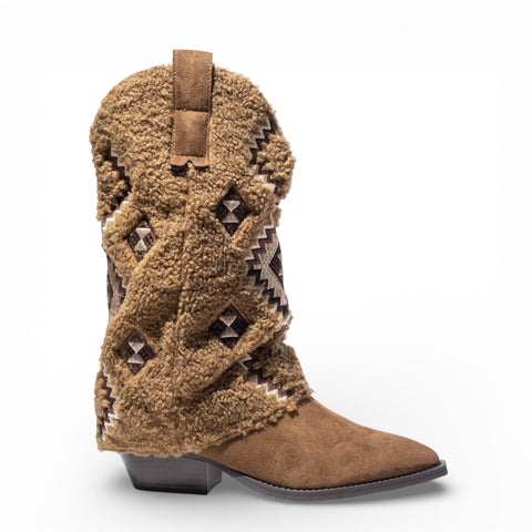 EuropeonUnion Women Cafe Fur HalfBoot #4840