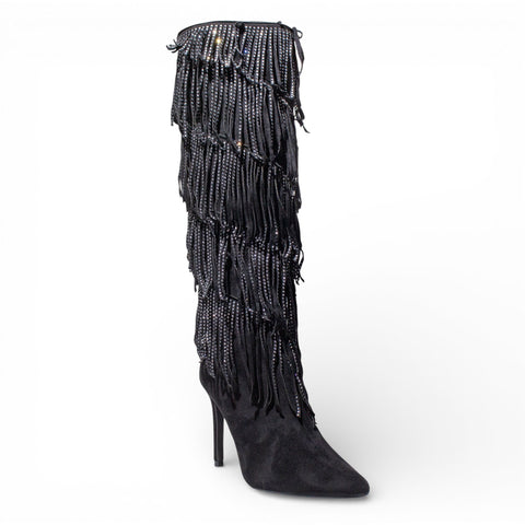 EuropeonUnion Women Black Chamois Boot #4842