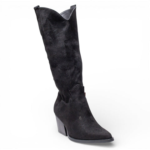 EuropeonUnion Women Black Chamois Boot #4846
