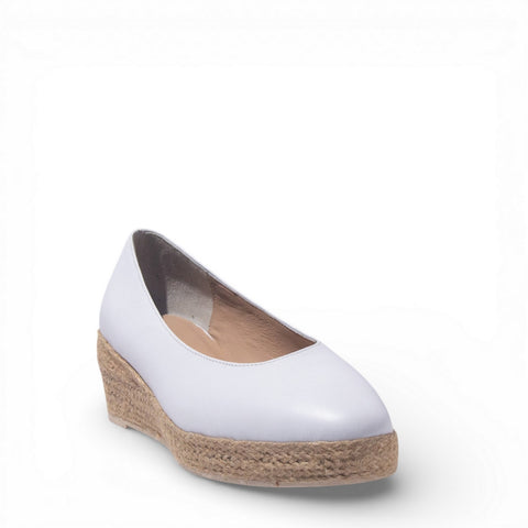 Women White Leather Shoe #4853