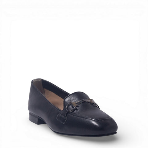Women Black Leather Mules #4893