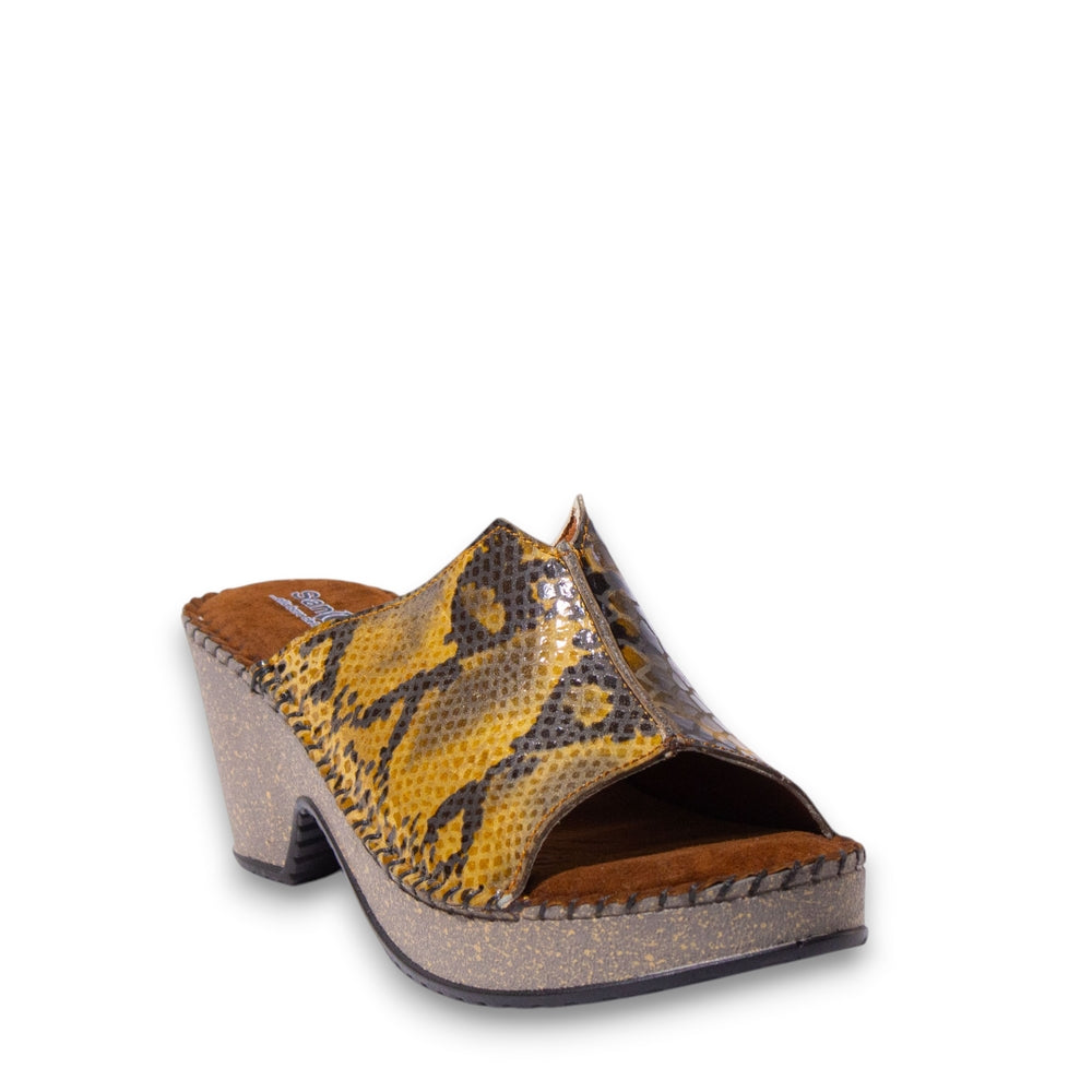 Women Beige Leather Wedges #4921