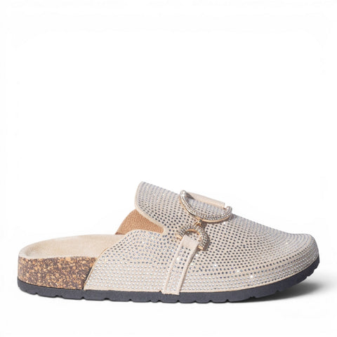 Europeon Union Women Beige Glitter Slipper #4941