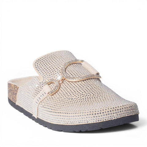 Europeon Union Women Beige Glitter Slipper #4941