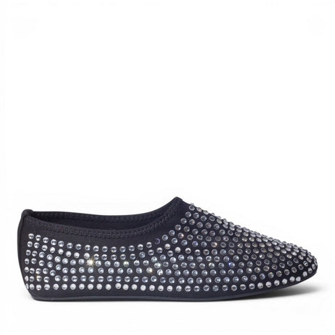 Europeon Union Women Black Glitter Ballerina #4976