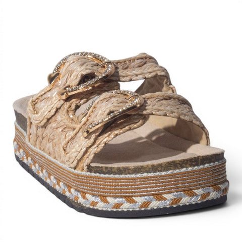 Europeon Union Women Beige Cloth Slipper #4984